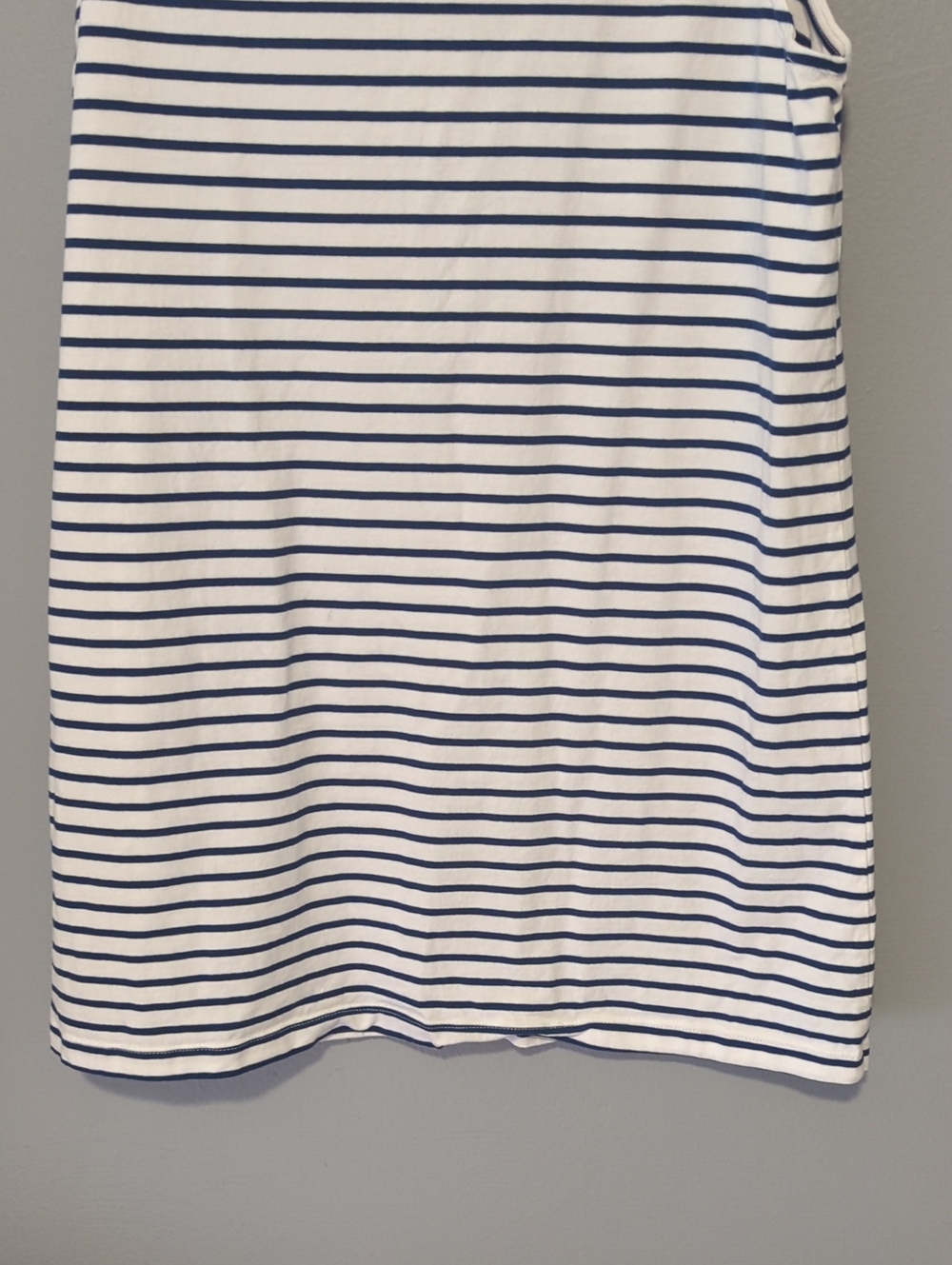 Draper James White & Navy Striped Sleeveless Casual Dress Gold Buttons XL - Picture 10 of 10